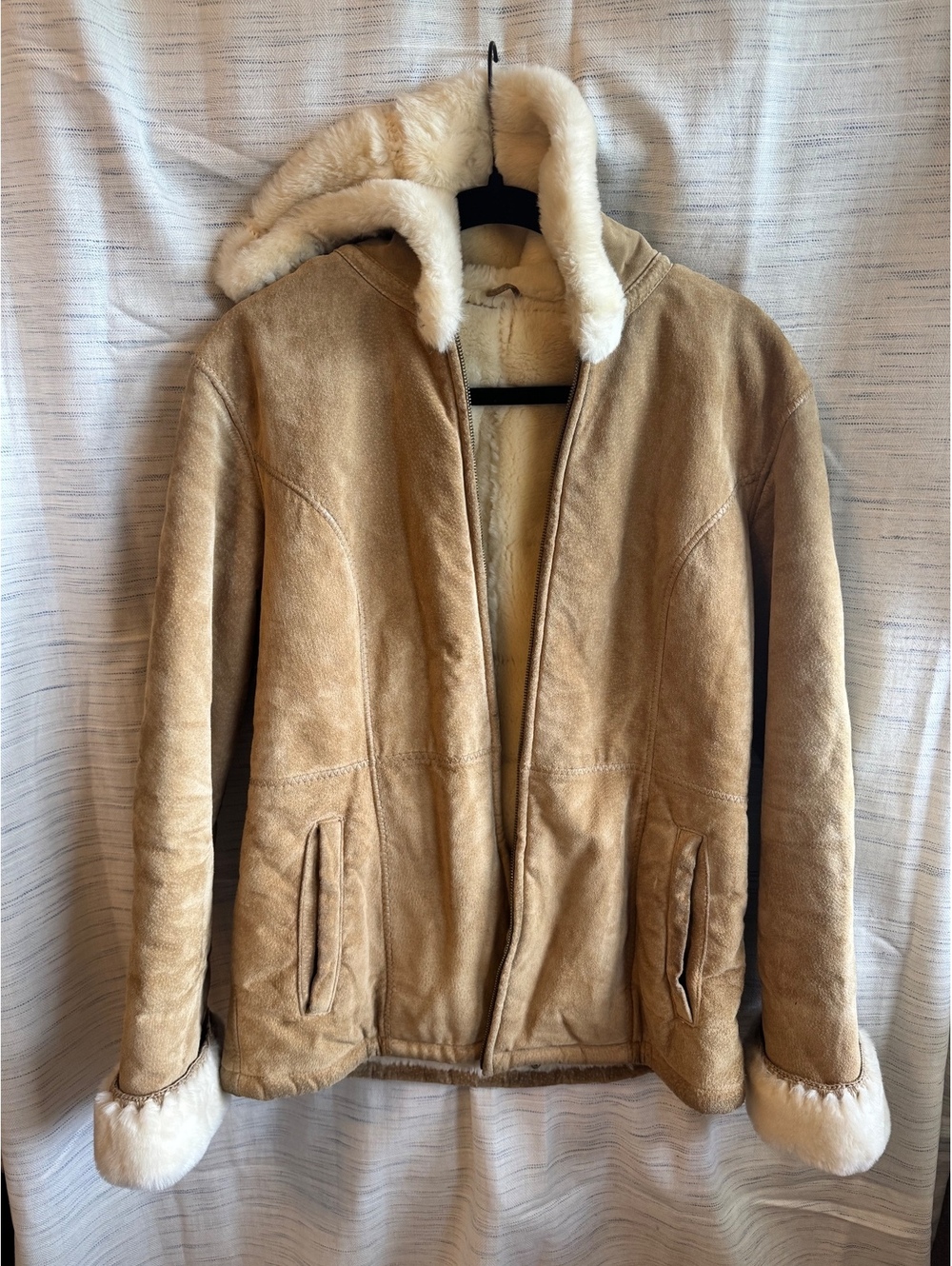 Wilsons Leather Genuine Shearling Hooded Jacket - Women's Small